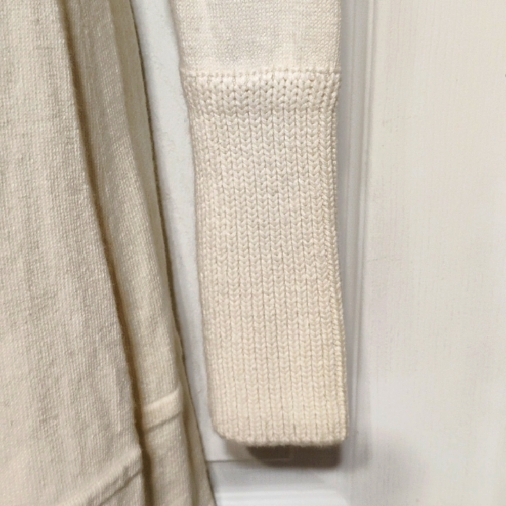 INC International Concepts Cream Big Turtle Neck Silk Sweater - Picture 7 of 14